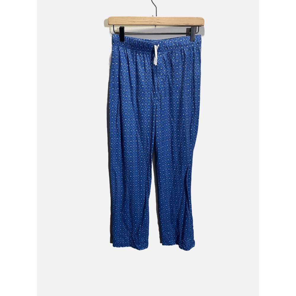 Vineyard Vines Pajama Pants Kids XL 18 Blue Lacrosse Whale Print Lounge Sleepwea
